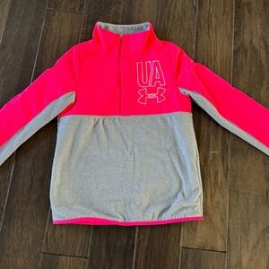 Under Armour Kids Bright Pink and Gray Sweatshirt